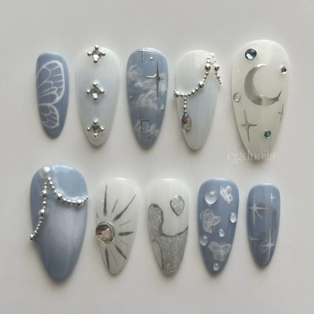 Blue Almond White Butterfly