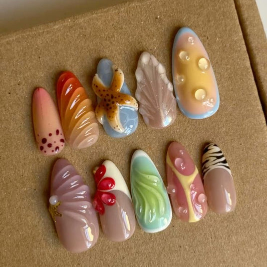Fashionable Starfish Nails