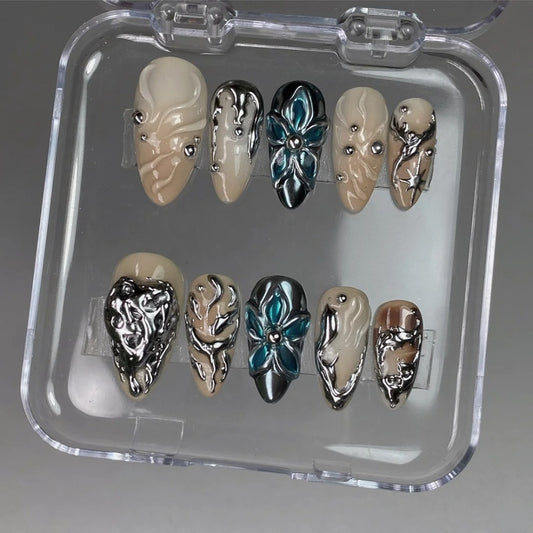 Gothic Silver Nails
