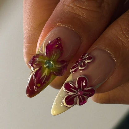 Colorful INS Y2K French Women's Stiletto Almond Nails