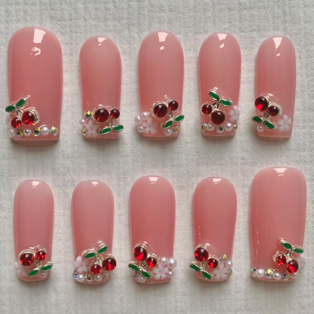 Cherry Square Nail