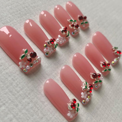 Cherry Square Nail