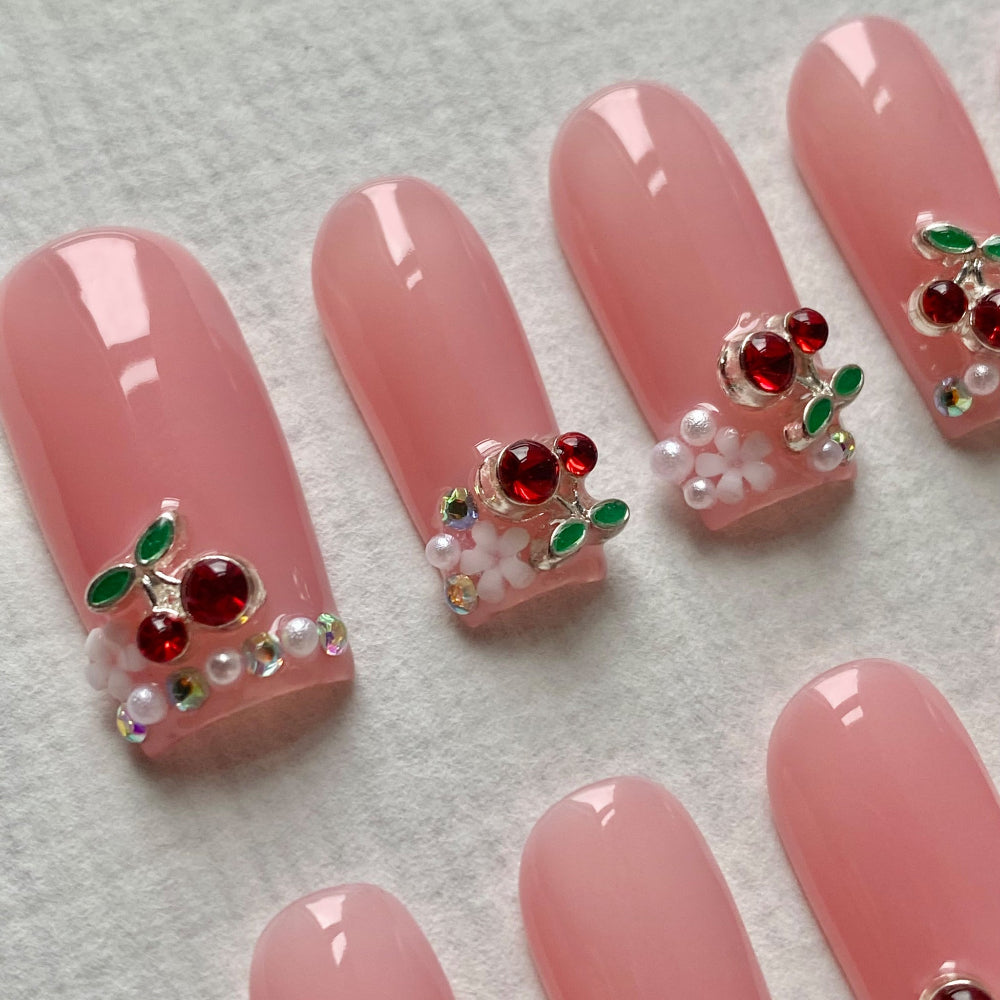 Cherry Square Nail
