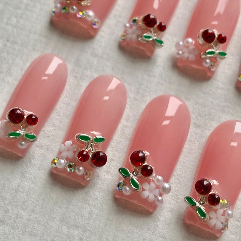 Cherry Square Nail