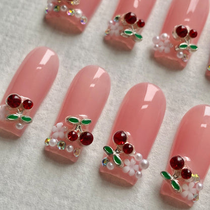 Cherry Square Nail
