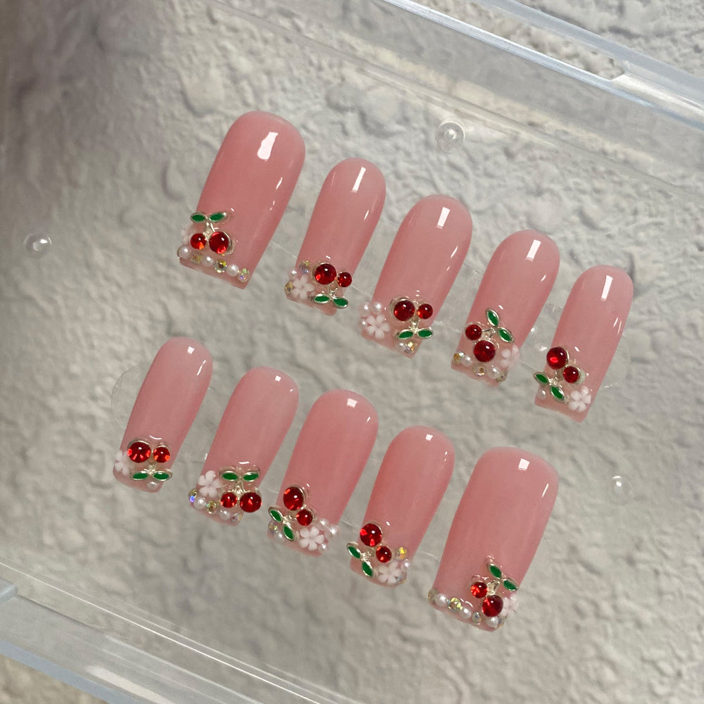 Cherry Square Nail