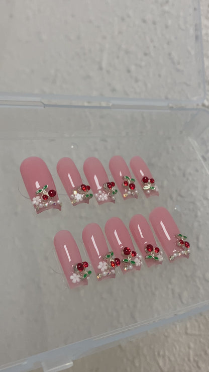 Cherry Square Nail